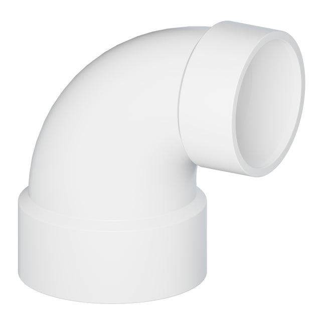 Tigre 329-3430 4 x 3" Hub x Hub PVC DWV Elbow 90° White
