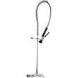 Chicago Faucets 923-XKCAB Widespread Wall Mount 40-5/8" High Pre-Rinse Faucet with 44" Hose, Lever Handles