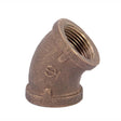PlumbMaster Approved 83293NL 1" FIP Cast Brass 45 deg Elbow