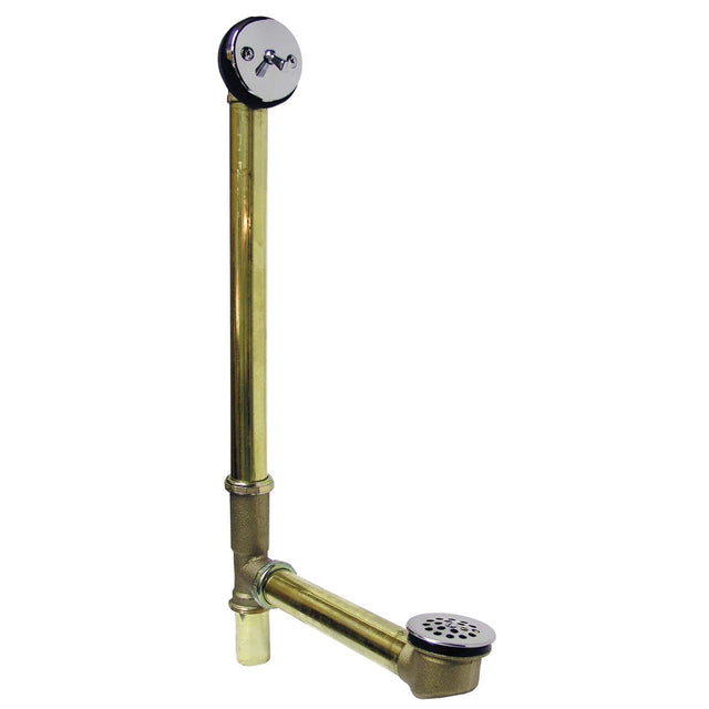 Pfister 19-020 1-1/2" 20 Gauge Brass Bath Waste with Trip Lever Polished Chrome