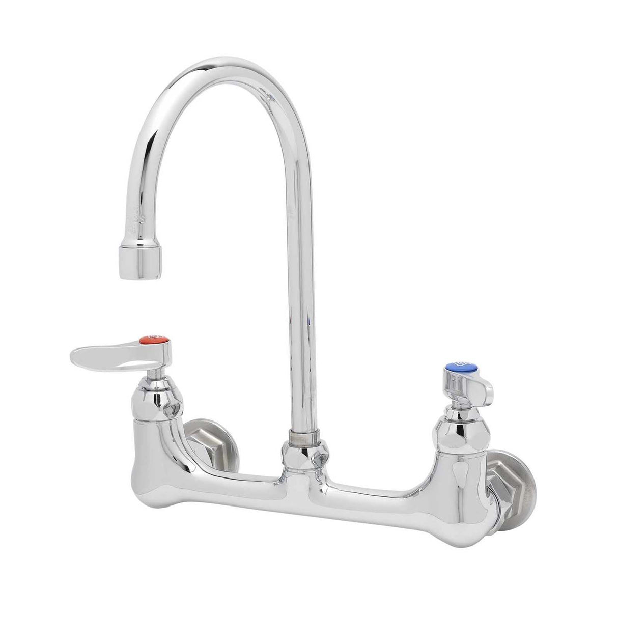 T&S B-0330 Cast Brass Wall Mount 8" Widespread Double Pantry Faucet, 23.09 gpm, Polished Chrome