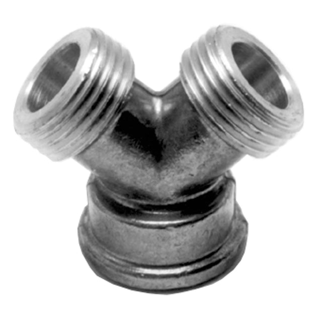 PlumbMaster Approved 83382 3/4" MHT x MHT x FHT Brass Garden Hose Wye