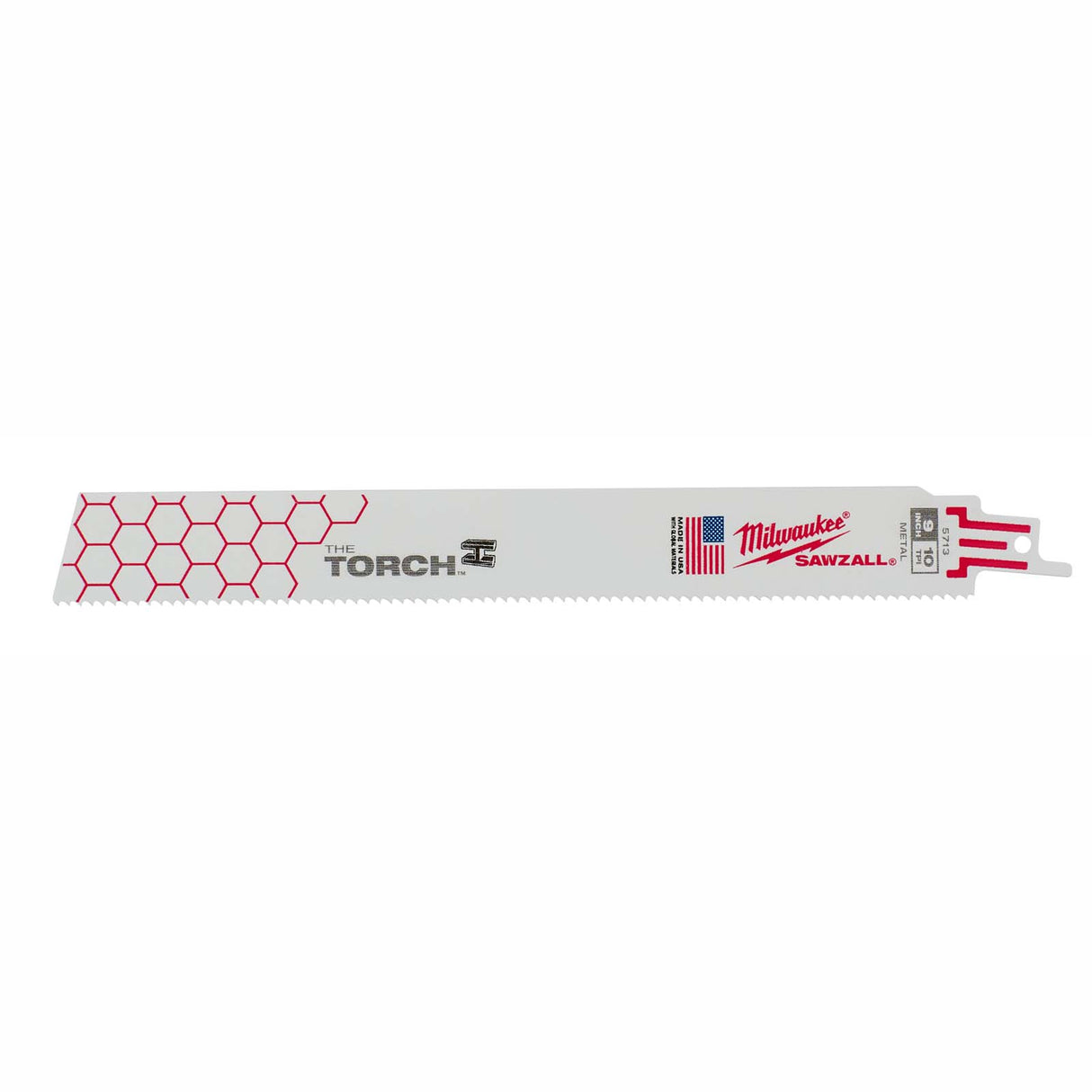 Milwaukee 48-00-5713 9" 10TPI Sawzall Blades, Torch, Metal (5 pack)