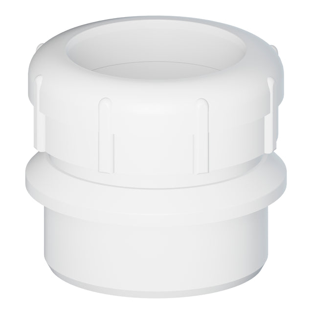 Tigre 104-P-3224 1-1/2 x 1-1/2" Hub x Slip-Joint PVC SCH 40 DWV Trap Adapter White