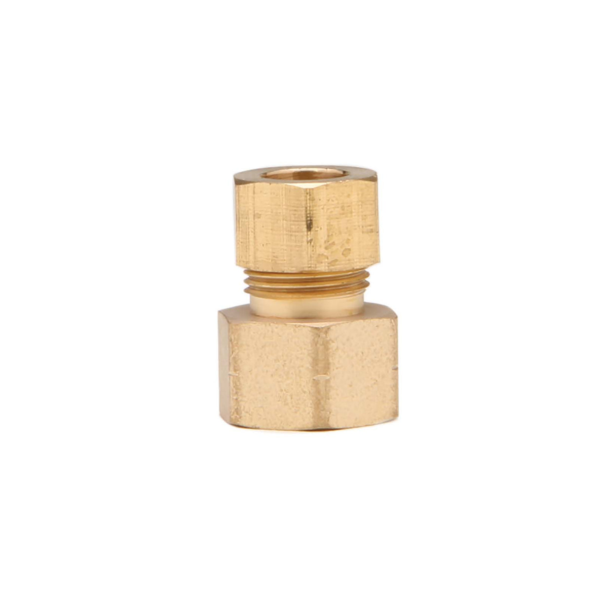 PlumbMaster Approved 52730NL 1/2" OD Comp x 3/8" OD Comp Brass Adapter