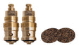 PlumbMaster Approved 10187NL No-Lead Left Hand Hot and Cold Stem with Bonnets (Pair) for Crane Dial-Ese