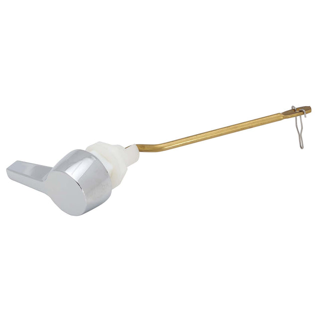 PlumbMaster Approved 51826 Brass Tank Lever Handle, 4", Front Mount, Chrome Plated