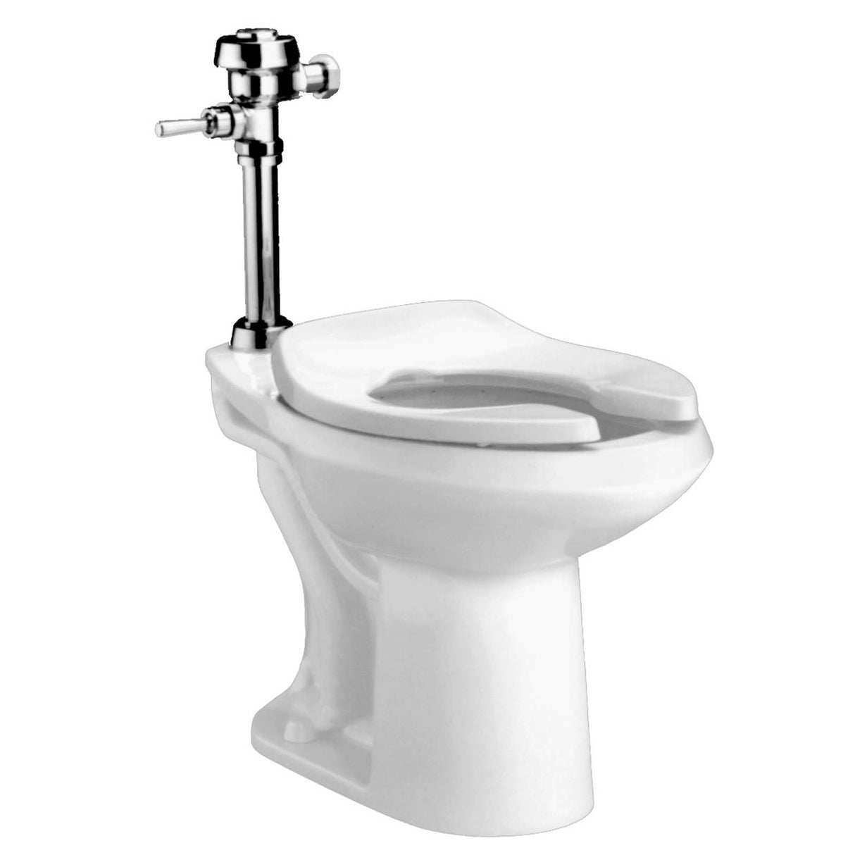 Madera FloWise Vitreous China Elongated 1-Piece Flushometer Toilet, 1.1 - 1.6 GPF, White