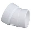 PlumbMaster Approved 59416 1-1/2" Hub x 1-1/2" Spigot PVC 22-1/2° DWV Street Elbow