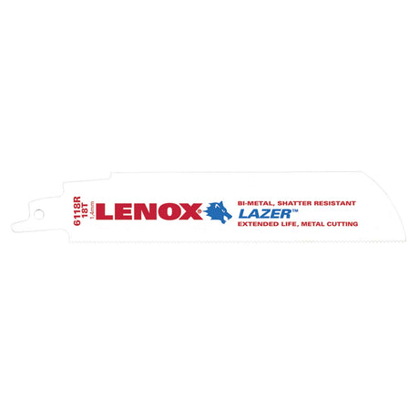 Lenox 201746118R 6" 18TPI Reciprocating Saw Blade, Lazer, Metal (5 pack)