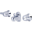 Central Brass 1177-DA Two Handle Widespread Bathroom Faucet With Pop-up, PVD Polished Chrome