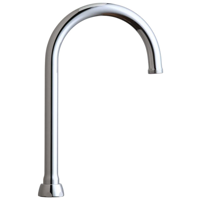 GN2AH8JKABCP Chicago Faucets GN2AH8JKCP Brass Fixed/360 deg Gooseneck Rigid/Swing Spout, 5-1/4" Reach, 4-3/8" H