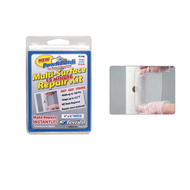 Fernco Pow-R Patch FP-P46 Fiberglass and Epoxy Multi-Surface Repair Patch, 6" L x 4" W
