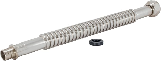 PlumbMaster Approved 0438618 3/4" FIP x 3/4" Crimp PEX x 18" SS Water Heater Connector