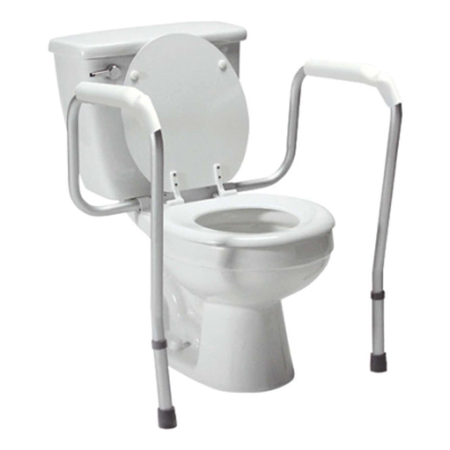 PlumbMaster Approved 40408 Anodized Aluminum Frame Adjustable Height Unassembled Toilet Safety Rail, 250 lb
