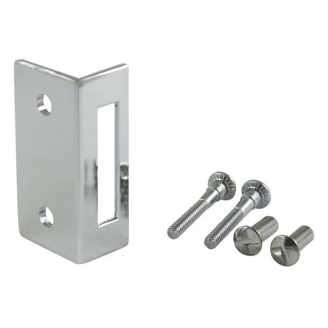Sentry Supply 656-6536 Zinc Alloy Inswing Square Edge Post Mount Strike and Keeper, Chrome Plated