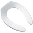 Bemis Medic-Aid 2L2155 Heavy-Weight Open Front Elongated Plastic Toilet Seat Without Cover, White