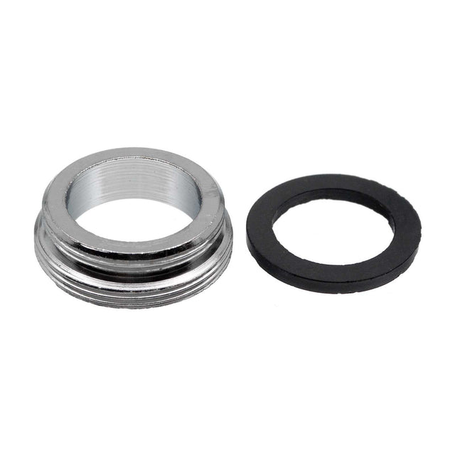 Neoperl 1533605 Nickel Plated Brass No-Lead Aerator Adapter, 15/16" - 27 Male Thread x 55/64" - 27 Male Thread