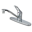 Kingston Brass KB561 Wyndham Single Handle Kitchen Faucet, Less Spray, Polished Chrome