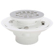 IPS Corp 63608 2 or 3" Pipe PVC Adjustable Low Profile Floor and Shower Drain with Reversible Clamping Ring Fits