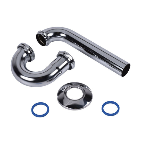 Dearborn 700BN-1 1-1/4" P-Trap w/Rod Bra Nuts 20ga, CH