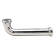 Keeney 907PCBN 22 ga Brass Flush Elbow with Nuts, 1-1/2" x 9", Chrome Plated