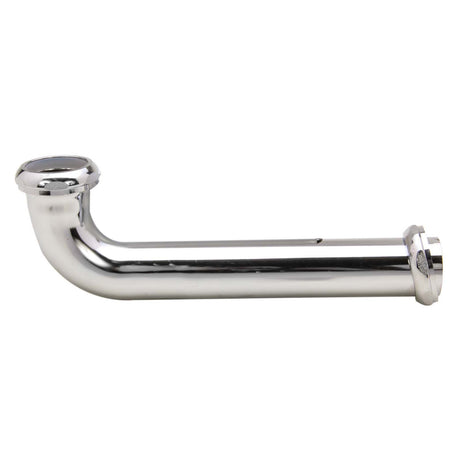 Keeney 907PCBN 22 ga Brass Flush Elbow with Nuts, 1-1/2" x 9", Chrome Plated