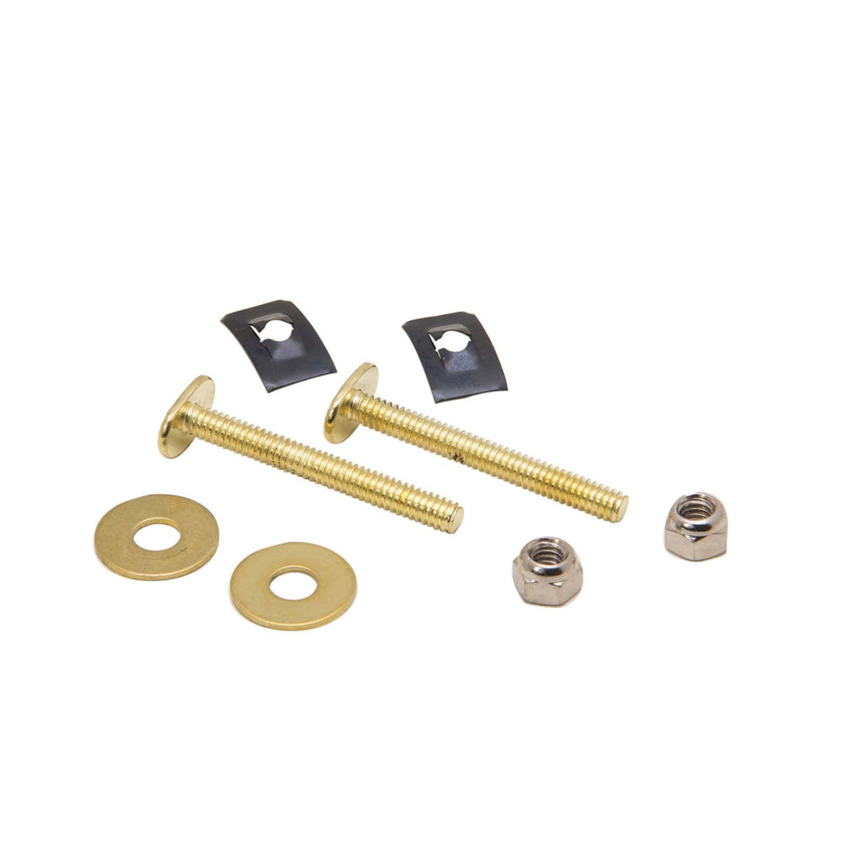 PlumbMaster Approved 80156 Brass Plated Steel Closet Bolt (Pair), 1/4" Diameter x 2-1/4" Length