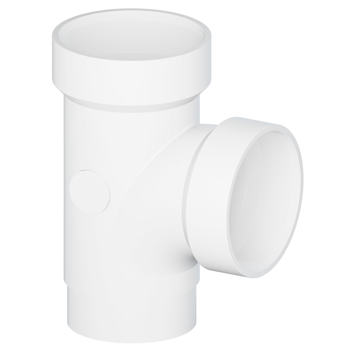 Tigre 403-3480 2 x 2 x 2" Spigot x Hub x Hub PVC SCH 40 Straight Sanitary Street Tee White