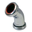 PlumbMaster Approved 54913 1-1/2" Double Slip Brass Chrome Plated 45° Elbow 17 Gauge