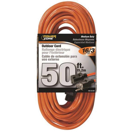 PlumbMaster Approved 500792 SJTW Medium Duty Extension Cord, 50 ft, 125 V, 13 A