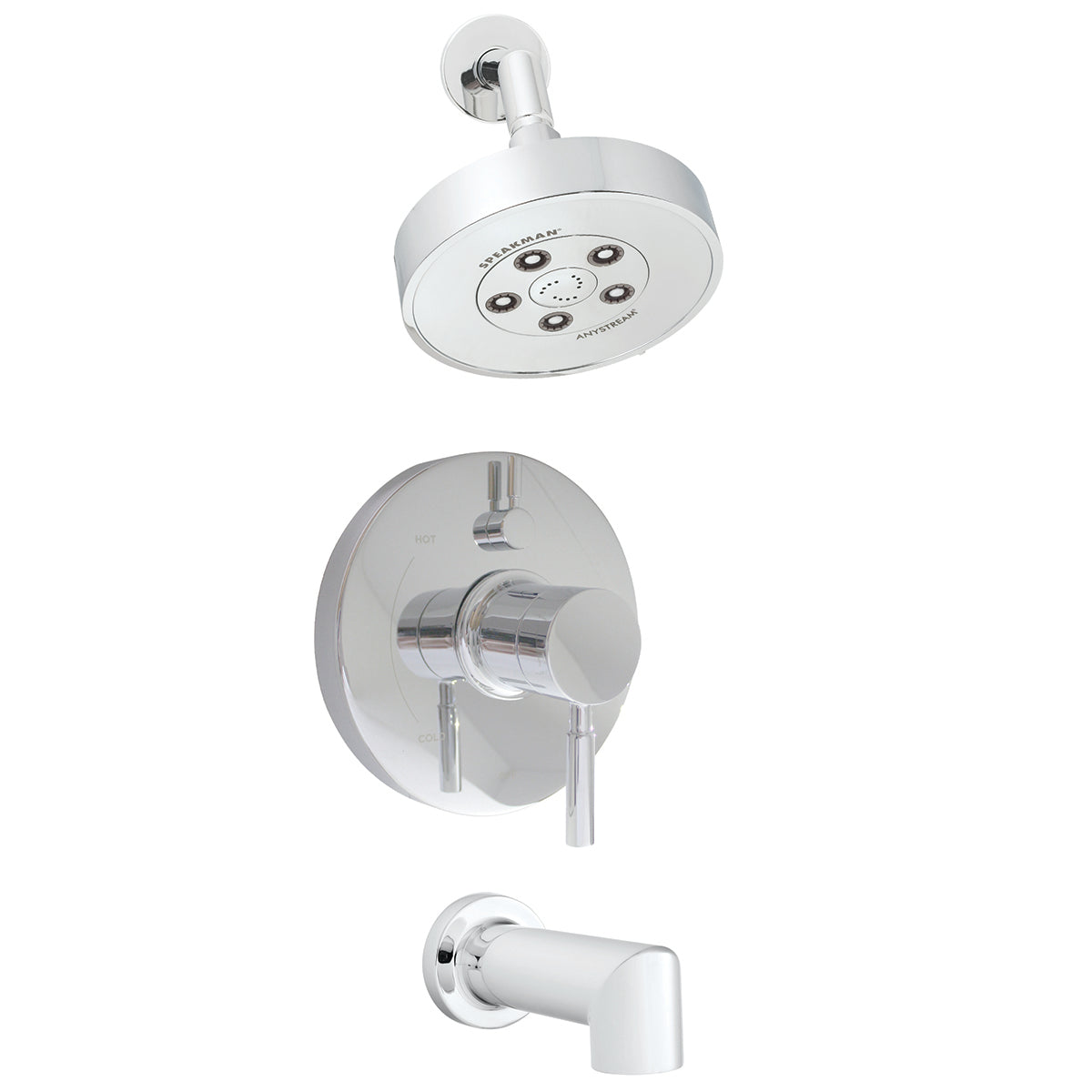 Speakman SLV-1430 Neo Diverter Trim, Shower and Tub Combination (Valve not included) Polished Chrome Finish - 2.5 GPM