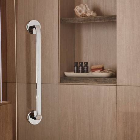 SH-2704 Vector 14in. Vertical Bar for Glass Shower Door in Polished Chrome