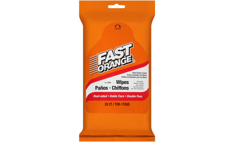 Permatex Fast Orange 25050 Truck Wipes, 25 ct