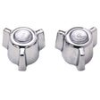PlumbMaster Approved 46501B Cross Canopy Style #1 Replacement Shower Handle(Pair) For Arrowhead (Short Stem Lavatory), Price Pfister (Crown Imperial)