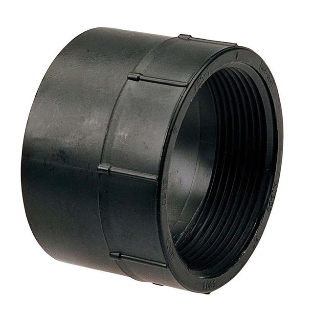 NIBCO I024950 3 x 3" Hub x FIPT SCH 40 DWV Adapter ABS Black