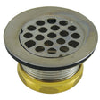 PlumbMaster Approved 50540 3" OD 2" Opening Triple Chrome Plated Brass Flat Sink Strainer