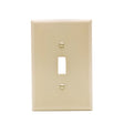 Eaton 2144V Bakelite Plastic Duplex Receptacle Wall Plate, Ivory, 1 Gang