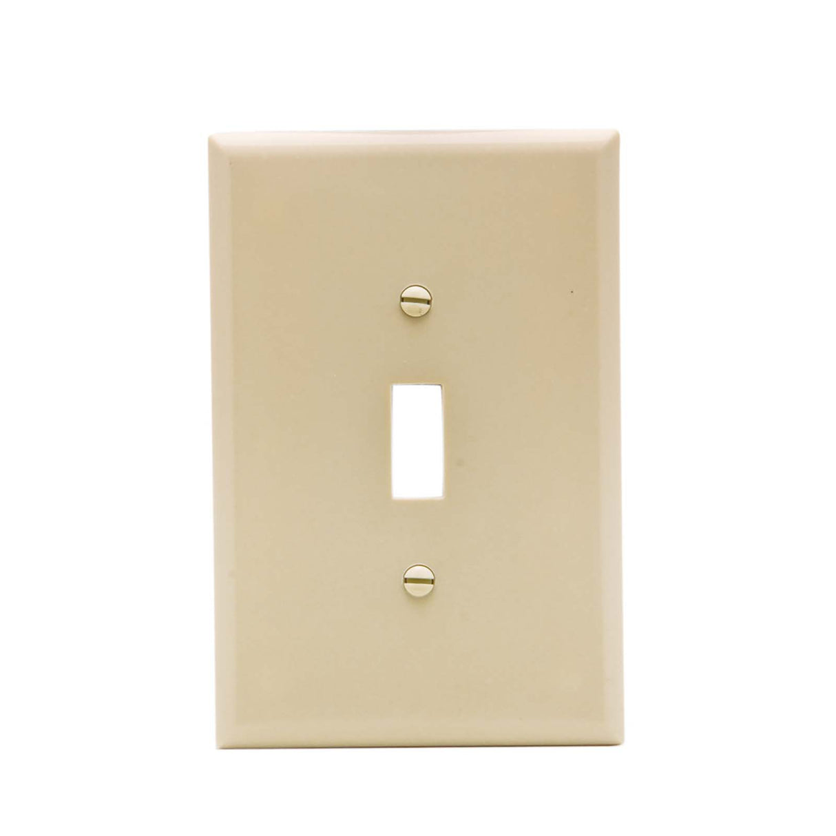 Eaton 2144V Bakelite Plastic Duplex Receptacle Wall Plate, Ivory, 1 Gang