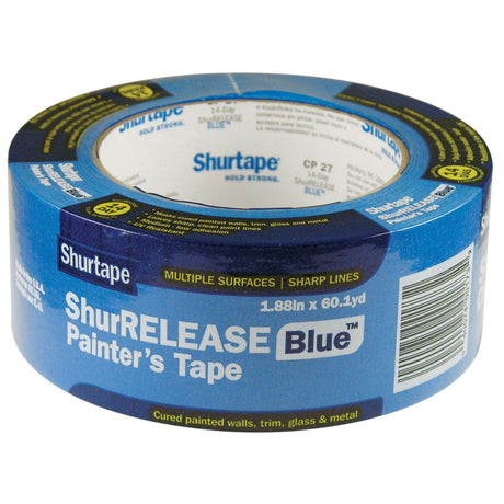 Shurtape CP-27-BLUE160 Premium Grade Painter's Masking Tape, Blue, 1" x 60 yard