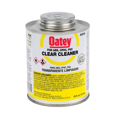 Oatey 30795 Clear Liquid Low VOC Cleaner, 16 oz Can