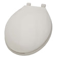 1200 Bone Centoco 1200 Series Economy Closed Front Round Solid Plastic Toilet Seat with Cover, Bone