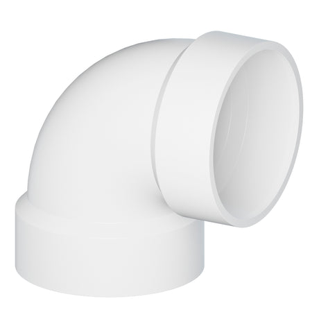 Tigre 331-3434 1-1/2" Hub PVC SCH 40 DWV Vent Elbow 90° White
