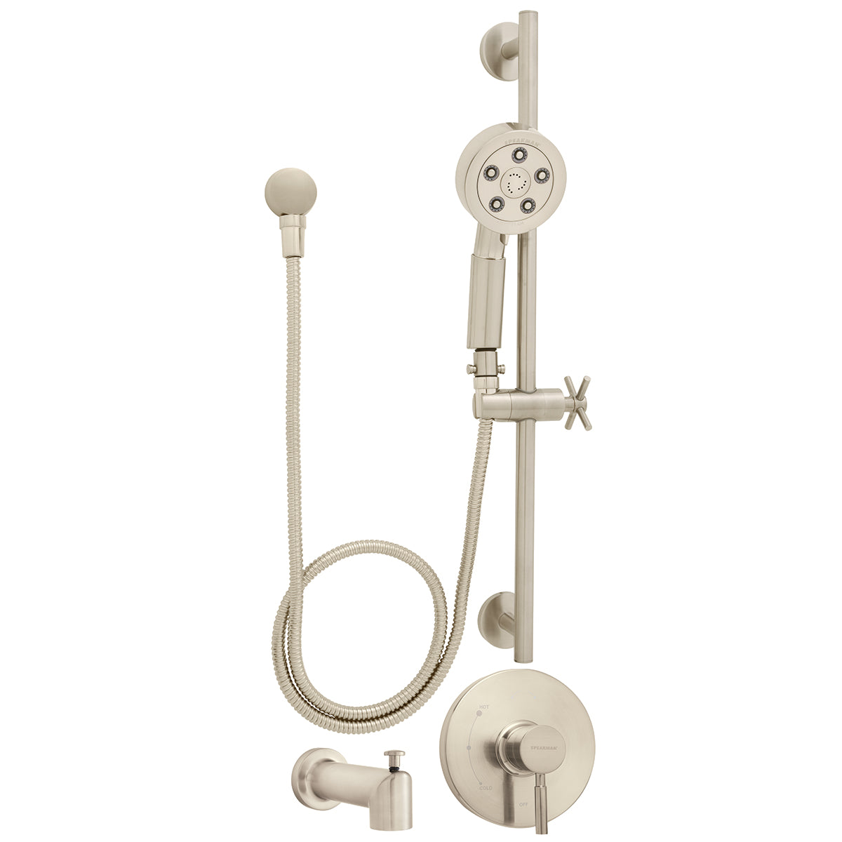 Speakman SLV-1050-BN Neo Trim, Shower and Tub Package (Valve not included) Brushed Nickel Finish - 2.5 GPM