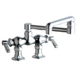 Chicago Faucets 772-DJ13ABCP No-Lead Solid Brass Deck Mount 3-3/8" Centerset Hot and Cold Water Sink Faucet, 2.2 gpm