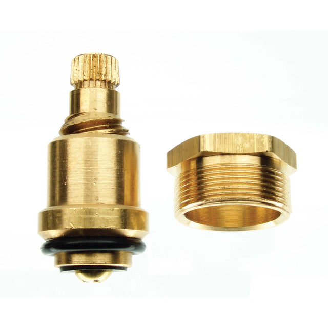PlumbMaster Approved 15972NL 652wbn No-Lead Right Hand Hot and Cold Stem with Bonnet and Locknut (Bagged)