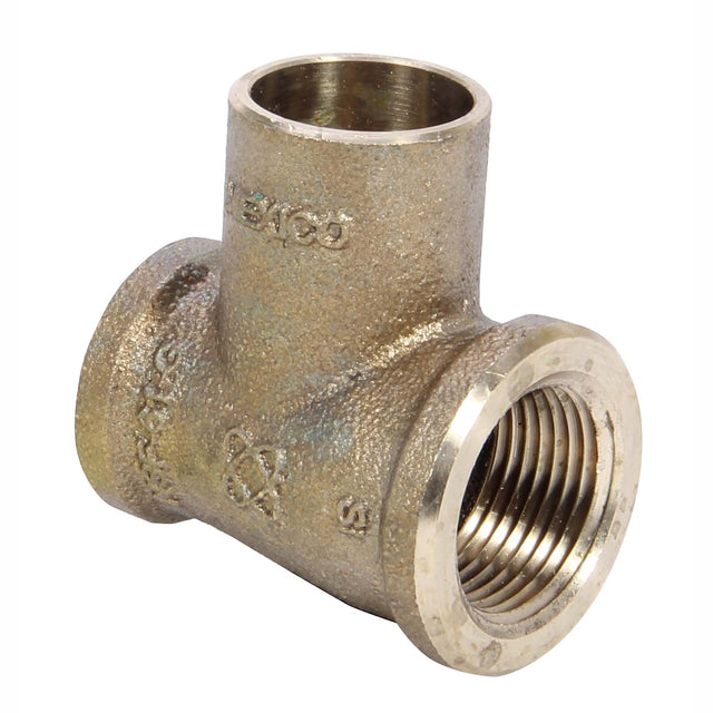 NIBCO BF9110L 3/4" FIP x 1/2" FIP x 3/4" C Cast Brass Reducing Tee