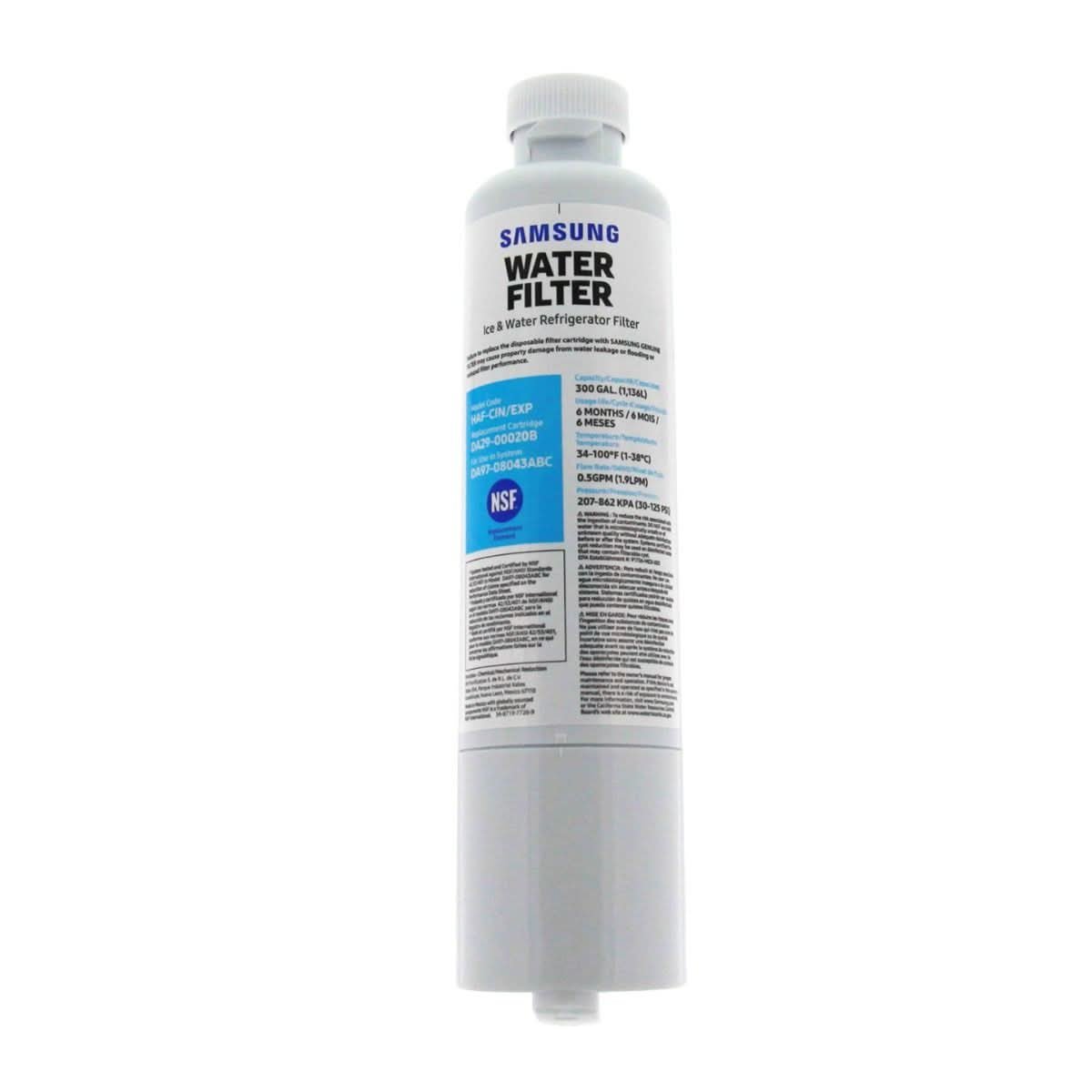 Refrigerator Water Filter,DA29-00020B Samsung 1 pack Refrigerator Water Filter,white(Packaging may vary)