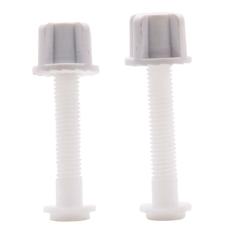 PlumbMaster Approved 80822 Plastic Toilet Seat Hinge Bolt, 7/16", White