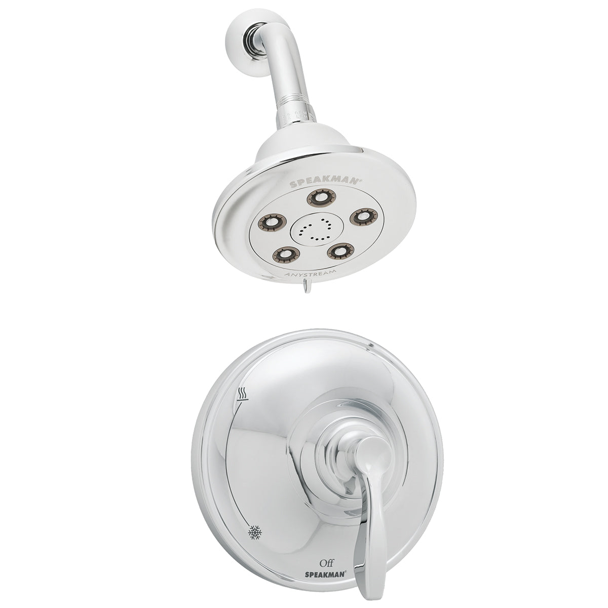 Speakman SLV-10010 Chelsea Trim and Shower Combination (Valve not included) Polished Chrome Finish - 2.5 GPM